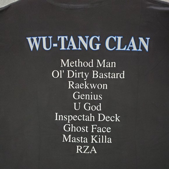 VINTAGE Wu Tang Clan Men Shirt 2XL 90s Method Man Ol Dirty‎ Bastard Raekwon Rza - Picture 4 of 14
